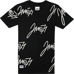 J1MO71 Oversized Cotton Script Long Tee T-Shirt Size Small